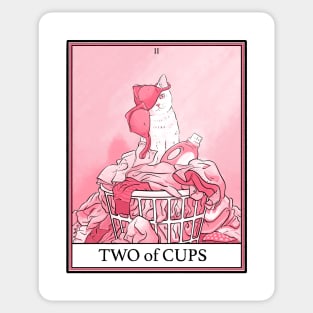 Two of Cups Cat Tarot Sticker